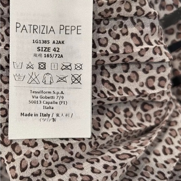 Patrizia Pepe Pleated Midi Skirt Women's Size 42 or US 6 Animal Print Striped - Picture 4 of 5